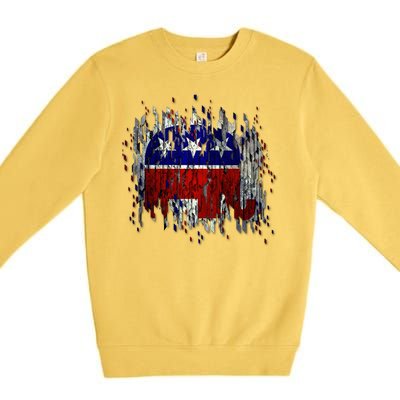 Republican Digital Flag Premium Crewneck Sweatshirt