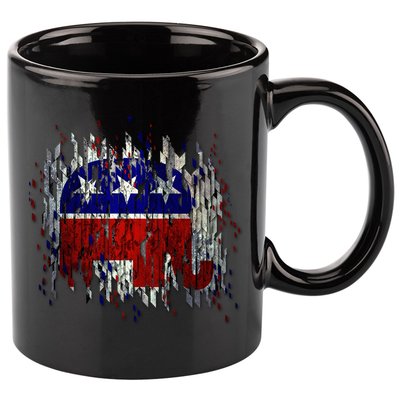 Republican Digital Flag 11oz C Handle Ceramic Mug