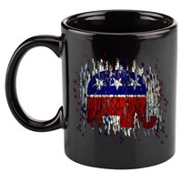 Republican Digital Flag 11oz C Handle Ceramic Mug