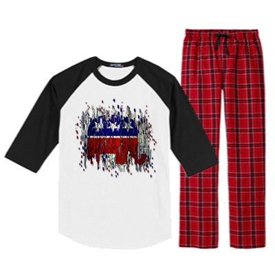 Republican Digital Flag Raglan Sleeve Pajama Set