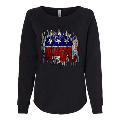 Republican Digital Flag Womens California Wash Sweatshirt