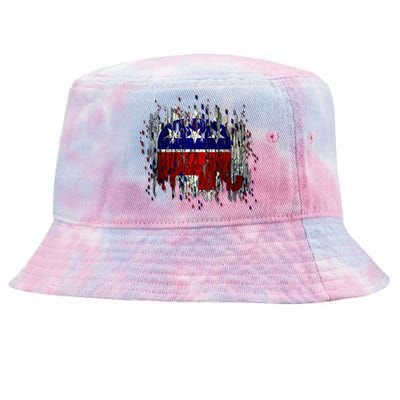 Republican Digital Flag Tie-Dyed Bucket Hat