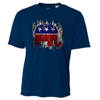 Republican Digital Flag Cooling Performance Crew T-Shirt