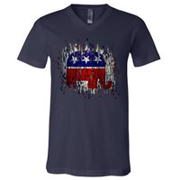 Republican Digital Flag V-Neck T-Shirt