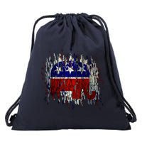 Republican Digital Flag Drawstring Bag