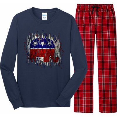 Republican Digital Flag Long Sleeve Pajama Set