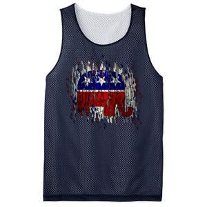 Republican Digital Flag Mesh Reversible Basketball Jersey Tank