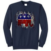 Republican Digital Flag Tall Sweatshirt