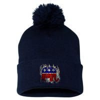 Republican Digital Flag Pom Pom 12in Knit Beanie