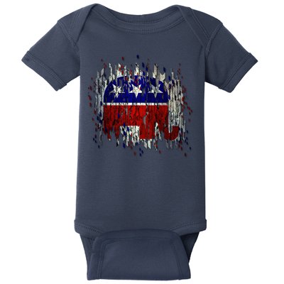 Republican Digital Flag Baby Bodysuit