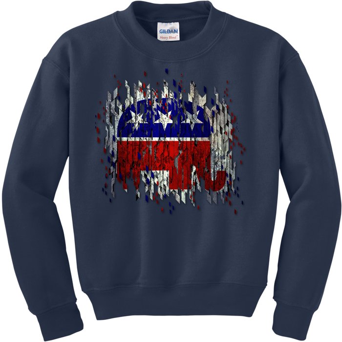 Republican Digital Flag Kids Sweatshirt