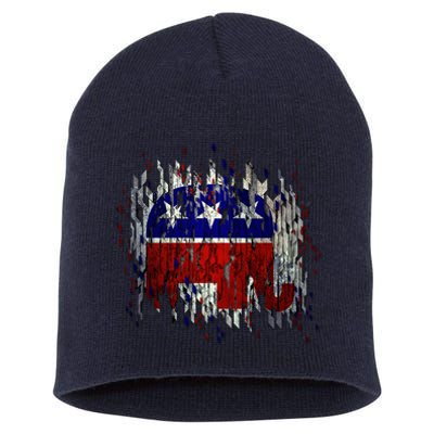 Republican Digital Flag Short Acrylic Beanie