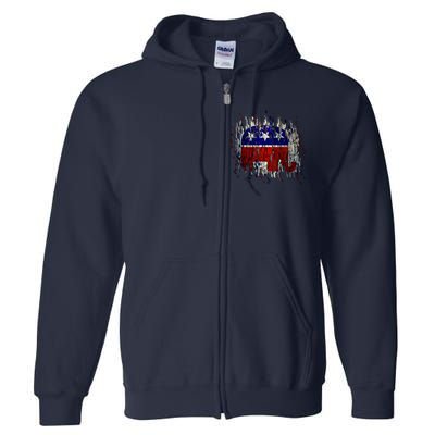 Republican Digital Flag Full Zip Hoodie