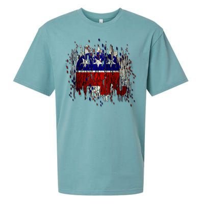 Republican Digital Flag Sueded Cloud Jersey T-Shirt