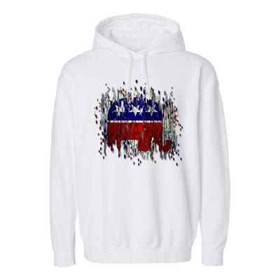 Republican Digital Flag Garment-Dyed Fleece Hoodie