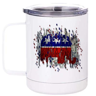 Republican Digital Flag 12 oz Stainless Steel Tumbler Cup