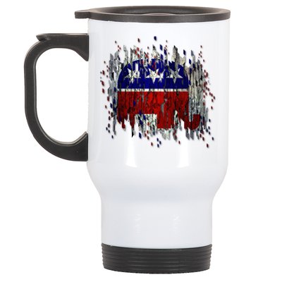 Republican Digital Flag Stainless Steel Travel Mug