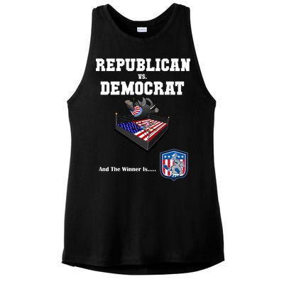 Republican Vs. Democrat Ladies PosiCharge Tri-Blend Wicking Tank