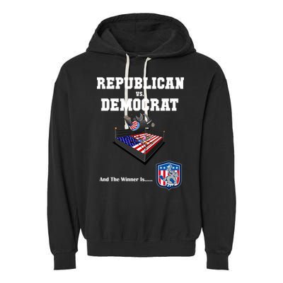 Republican Vs. Democrat Garment-Dyed Fleece Hoodie
