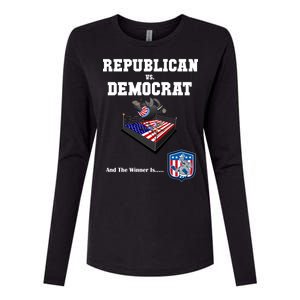 Republican Vs. Democrat Womens Cotton Relaxed Long Sleeve T-Shirt