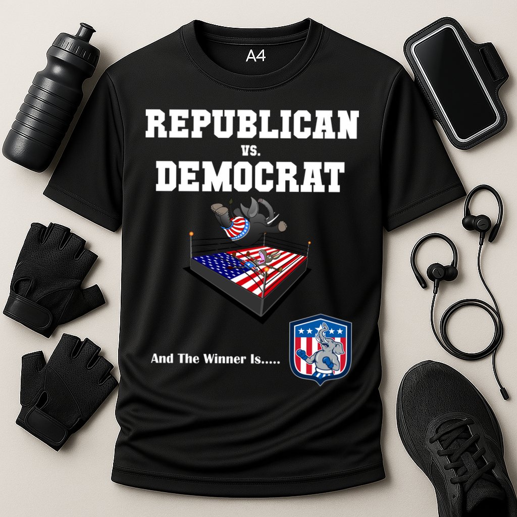 Republican Vs. Democrat Cooling Performance Crew T-Shirt