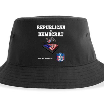 Republican Vs. Democrat Sustainable Bucket Hat