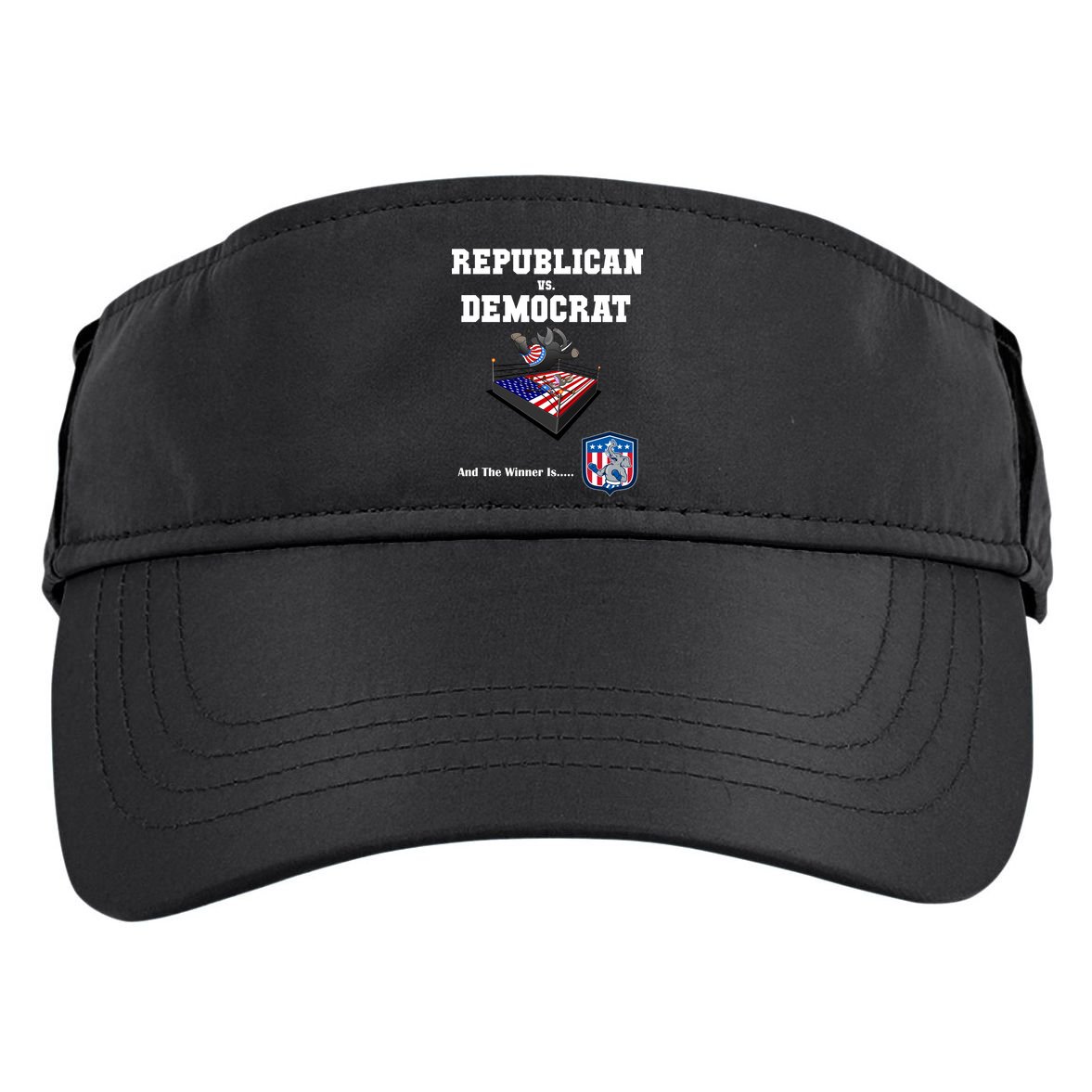 Republican Vs. Democrat Adult Drive Performance Visor