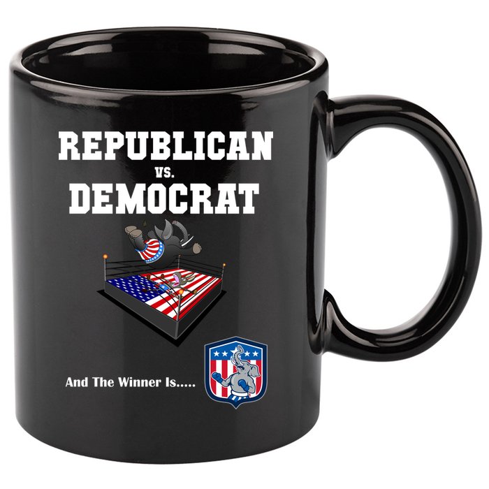 Republican Vs. Democrat 11oz C Handle Ceramic Mug