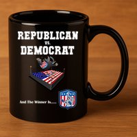 Republican Vs. Democrat 11oz C Handle Ceramic Mug