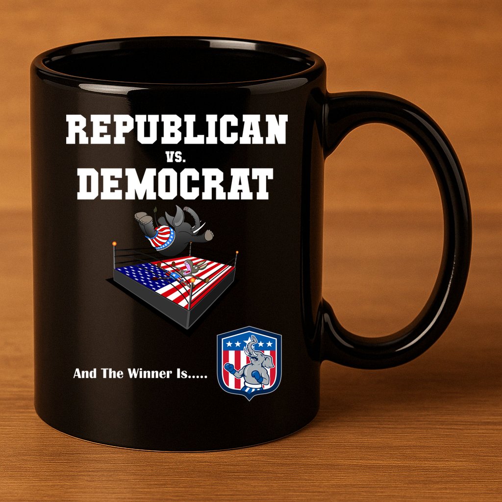 Republican Vs. Democrat 11oz C Handle Ceramic Mug