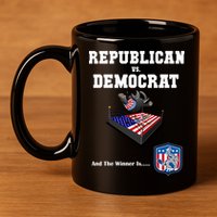 Republican Vs. Democrat 11oz C Handle Ceramic Mug