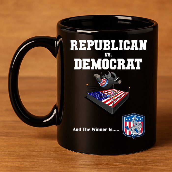 Republican Vs. Democrat 11oz C Handle Ceramic Mug
