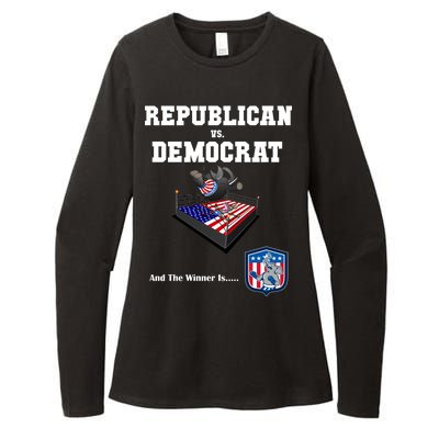 Republican Vs. Democrat Womens CVC Long Sleeve Shirt