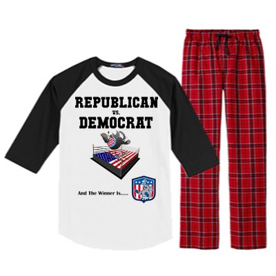 Republican Vs. Democrat Raglan Sleeve Pajama Set