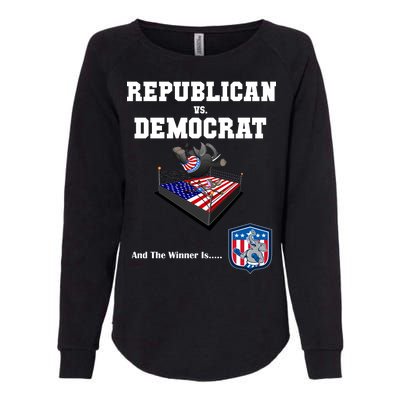 Republican Vs. Democrat Womens California Wash Sweatshirt