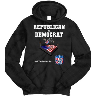 Republican Vs. Democrat Tie Dye Hoodie