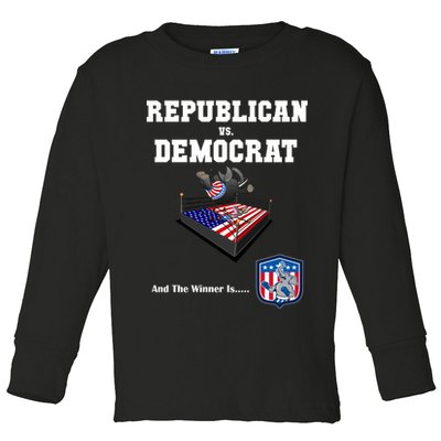 Republican Vs. Democrat Toddler Long Sleeve Shirt