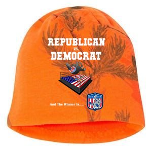 Republican Vs. Democrat Kati - Camo Knit Beanie