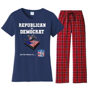 Republican Vs. Democrat Women's Flannel Pajama Set