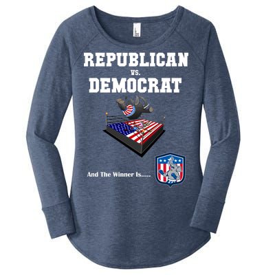 Republican Vs. Democrat Women's Perfect Tri Tunic Long Sleeve Shirt