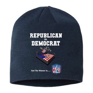 Republican Vs. Democrat Sustainable Beanie