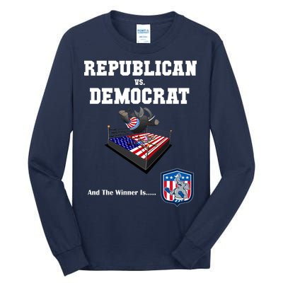 Republican Vs. Democrat Tall Long Sleeve T-Shirt