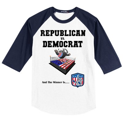 Republican Vs. Democrat Baseball Sleeve Shirt