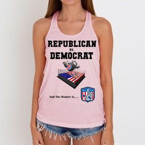 Republican Vs. Democrat Women's Knotted Racerback Tank