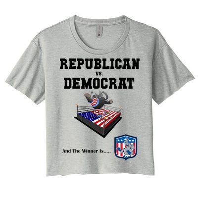 Republican Vs. Democrat Women's Crop Top Tee