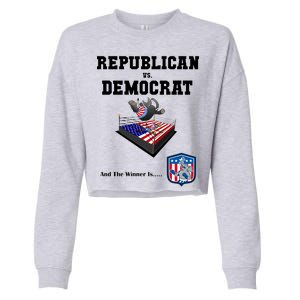 Republican Vs. Democrat Cropped Pullover Crew