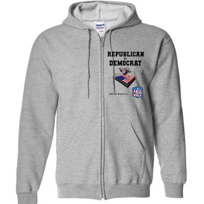 Republican Vs. Democrat Full Zip Hoodie