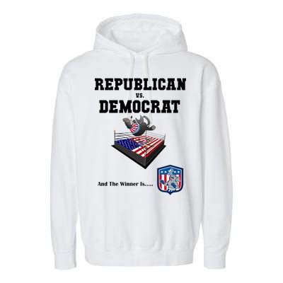 Republican Vs. Democrat Garment-Dyed Fleece Hoodie