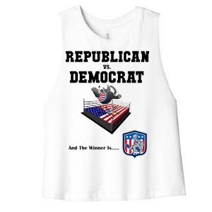 Republican Vs. Democrat Women's Racerback Cropped Tank