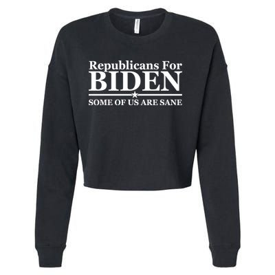 Republicans For Biden Some Of Us Are Sane Cropped Pullover Crew